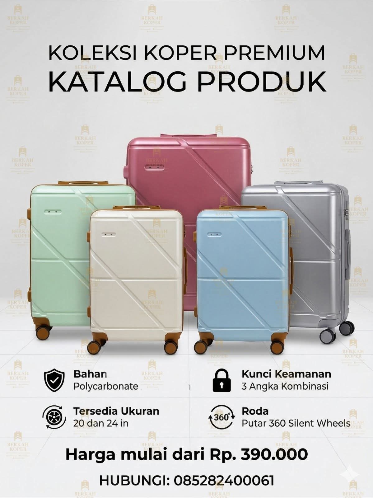 Promo Travel Umroh — Paket Hemat koper cream merah set lengkap